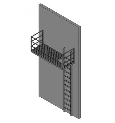 Escalier de secours échelle modèle Revit