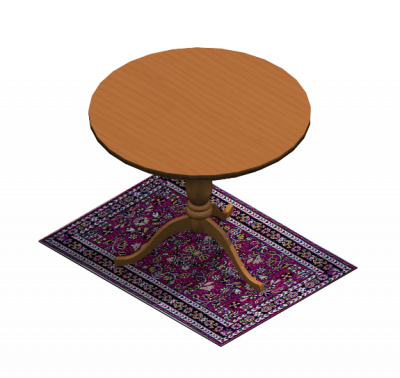 Table ronde de cendres