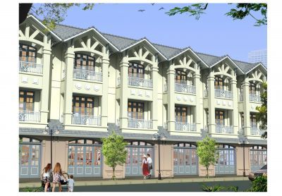 Combine 4 town houses 20MX16M 3 Floors AutoCad