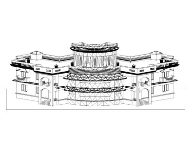Free AutoCAD 3D Models for Multistoried Residential & Commersial Building OP_ 7