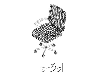 Free AutoCAD 3D Editable file of Office Chairs - 14