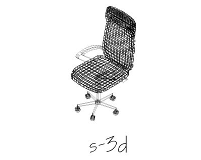 Free AutoCAD 3D Editable file of Office Revolving Chairs - 15