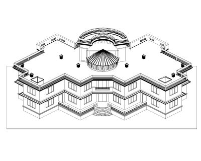 Free AutoCAD 3D file for Villa Design - 3 - 7