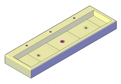 fregadero Trough modelo 3D DWG