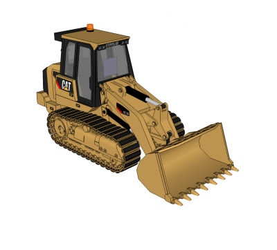 Bull dozer Sketchup model