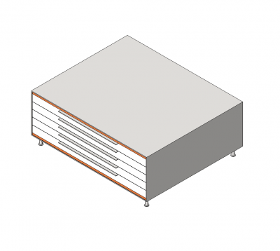 Flat file cabinet Revit family 