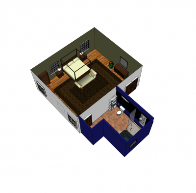 高級ホテルの部屋と専用のSketchupモデル