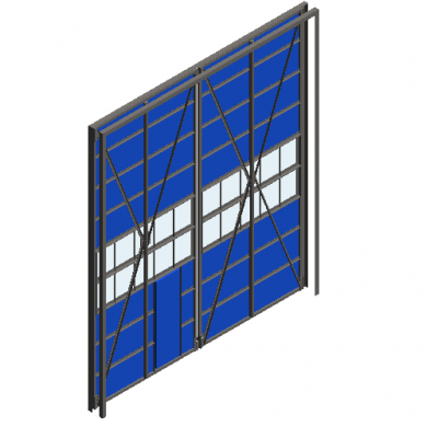 Swing steel gate revit family