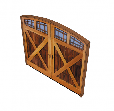 Carriage style garage door Sketchup model 