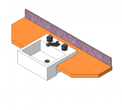 Countertop sink Revit family 