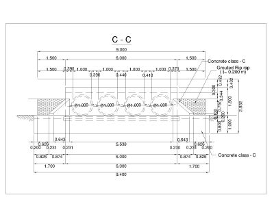 Free AutoCAD 2D Editable Drawings for Pipe Culvert Design - 3