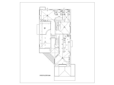 Free AutoCAD 2D Editable Drawings for 4BHK House Design First Floor Electrical Plan_ 2