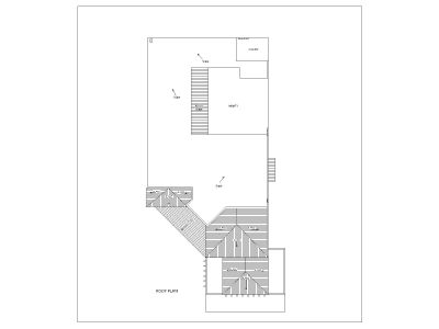 Free AutoCAD 2D Editable Drawings for 4BHK House Design with Car Porch Roof Plan_ 5