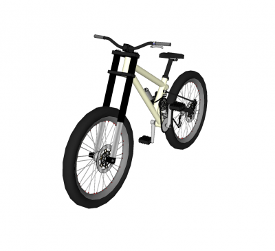 Downhill bike Sketchup model 