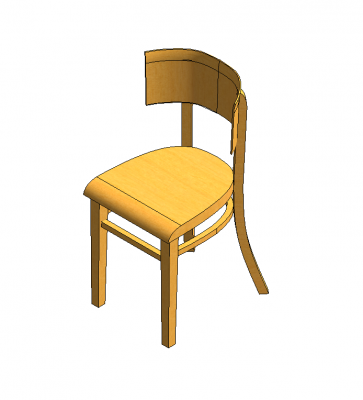 Wooden chair Revit family 