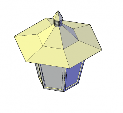 Garden lamp 3D DWG model 