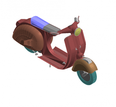 Vespa scooter Revit family 