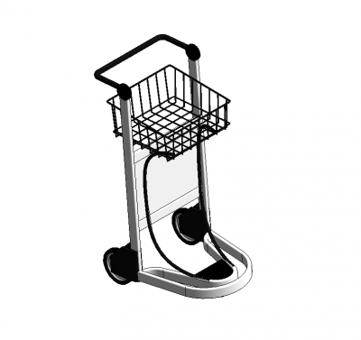 Airport baggage cart Revit model 