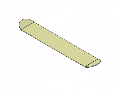 Snowboard 3D AutoCAD model