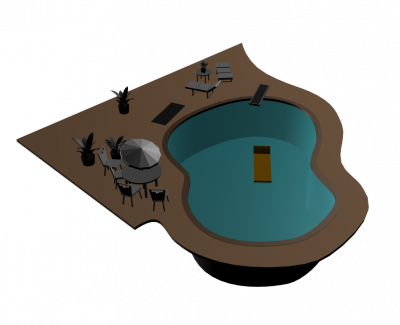 Modelli di piscina 2D e 3D