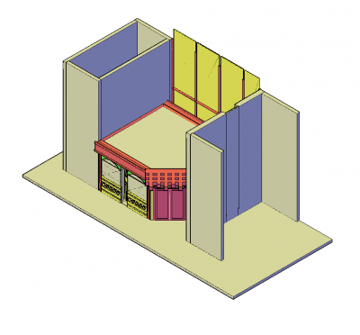 Jewellery store 3D DWG model
