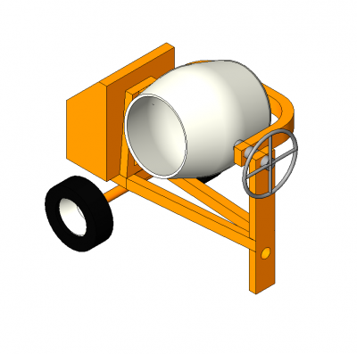 Cement mixer Revit model