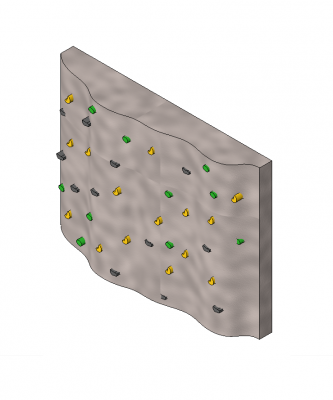 Climbing wall Revit family 