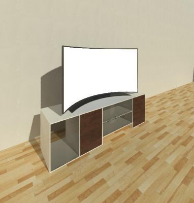 65 Inches Curve TV Revit Family