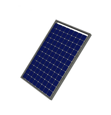 Module PV bloc sketchup