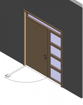 Large entrance door Revit model