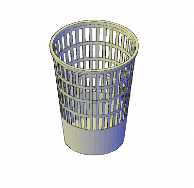 Modello DWG 3D di Office Bin