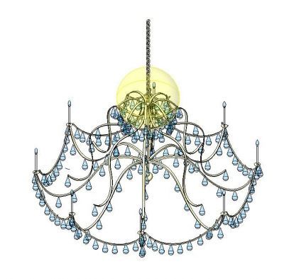 Gold Chandelier Revit Family 