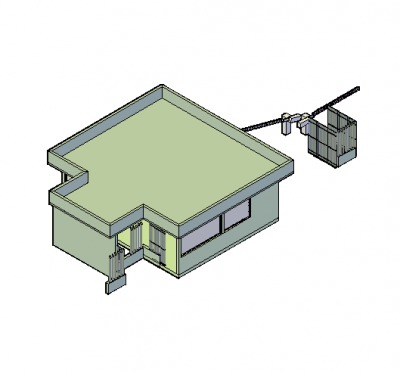Guardhouse 3D DWG block 