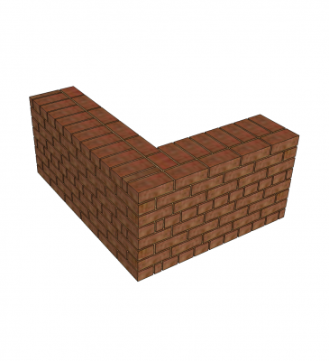 Jardin liaison murale modèle sketchup