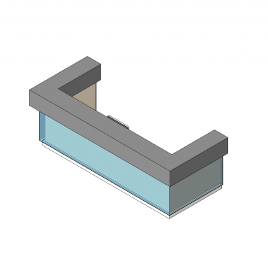 Vidrio mostrador de recepción modelo de Revit