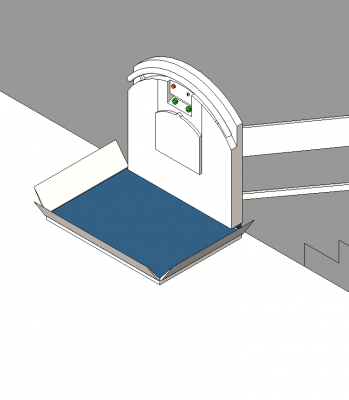 modèle Revit d'ascenseur d'escalier