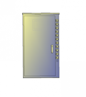 Fire alarm panel 3D DWG model 