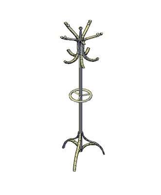 Coat rack 3D DWG model