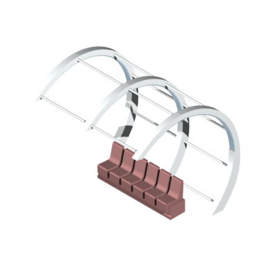 Covered seating area 3DS Max model