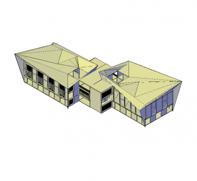 Convention centre 3d dwg model 