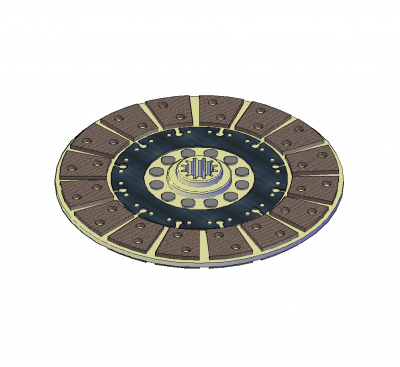 Clutch plate 3D DWG model 