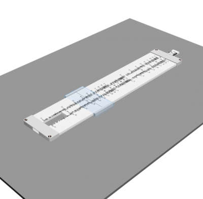 Sliding rule 3DS Max model