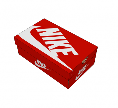 Chaussures modèle boîte de sketchup