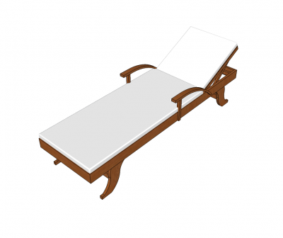 Modelo de esboço de espreguiçadeira para piscina