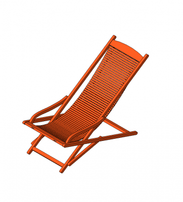 Revit modelo Cadeira de madeira