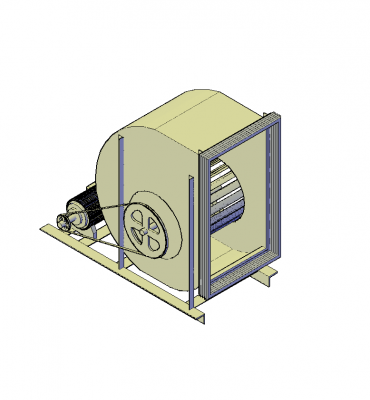 産業用排気ファン3D CADブロック