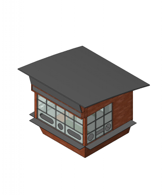 Car park kiosk revit model