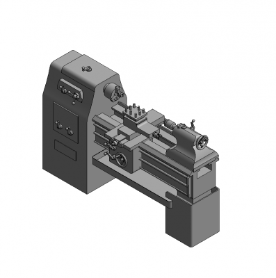 Torno de trabalho em metal Arquivo Revit