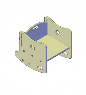 Cadeira de balanço infantil 3D CAD block