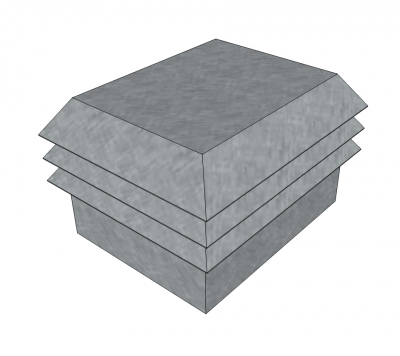 Modèle de sketchup de capot de toit